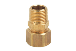 1/2" x 3/8" Brass Compression Reducing Adapter, Lead-Free, Compression x Male