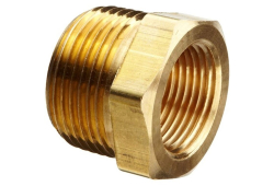 1-1/2" x 1-1/4" Brass Hex Head Bushing, Lead-Free