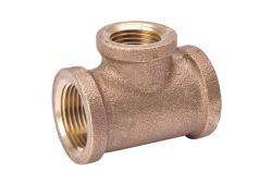 1-1/4" Brass Tee, Lead-Free