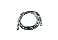 Icemaker and Humidifier Water Connector, 120 inch, 1/4 inch Compression Inlet x 1/4 inch Compression Outlet, Silver