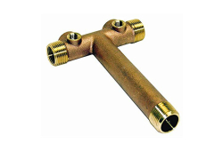 1" x 3/4" Brass Universal Tank Tee, Lead-Free, Female