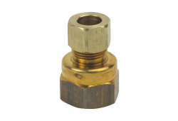 3/8" x 1/2" Brass Compression Reducing Adapter, Lead-Free, OD x Female