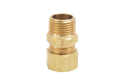 5/8" x 1/2" Brass Compression Reducer Reducing Adapter, Lead-Free, OD x Male