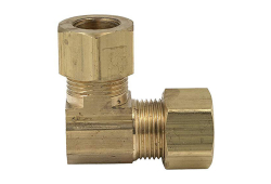 5/8" Brass Compression 90 Degree Elbow, Lead-Free