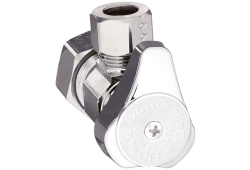 5/8" x 3/8" Brass 1/4 Turn Angle Stop, Lead-Free, Compression x Compression