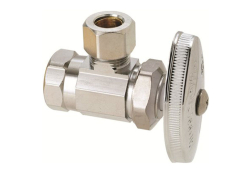 3/8" x 3/8" Brass Multi-Turn Angle Stop, Lead-Free, FIP x OD
