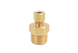 1/4" x 1/2" Brass Compression Reducer Reducing Adapter, Lead-Free, OD x Male