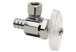 3/8" x 3/8" Brass Multi-Turn Angle Stop, Lead-Free