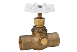 1/2" Bronze Stop and Waste Valve, Solder Cup