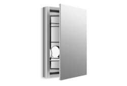 Kohler K-99003-NA, 20" x 30" Aluminum Medicine Cabinet with Adjustable Magnifying Mirror and Slow-Close Door