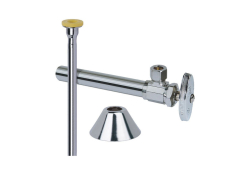 1/2" x 3/8" Brass Angle Supply Kit