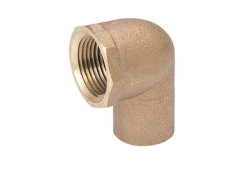 1/2" Copper 90 Degree Elbow, Copper x Female