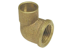 3/4" x 1/2" Copper Reducing 90 Degree Elbow, Copper x Female