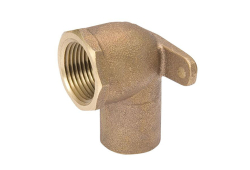 3/4" Copper 90 Degree Long Elbow, Copper x Female