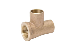 1" x 3/4" x 1" Copper Reducing Tee, Lead-Free, Copper x Female x Copper