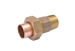 3/4" Copper Union, Lead-Free, Copper x Male