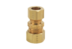 5/8" x 1/2" Brass Compression Reducer Union, Lead-Free, OD x OD
