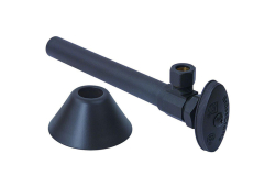 1/2" x 3/8" Multi-Turn Angle Stop with Extension Tube and Bell Escutcheon