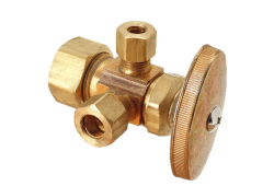 5/8" x 3/8" Multi-Turn Dual Outlet Supply Angle Stop