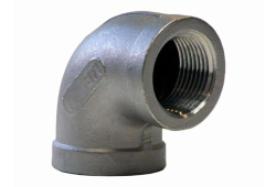 1/2" Stainless Steel 90 Degree Elbow, Type 304, Schedule 40, Threaded