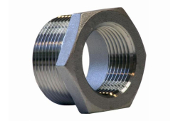 3/8" x 1/4" Stainless Steel Hex Head Bushing, Type 304, Schedule 40, Threaded