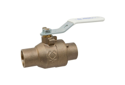 3/8, Bronze Ball Valve, Full Port, Threaded, Lead-Free, Iron Pipe x Iron Pipe