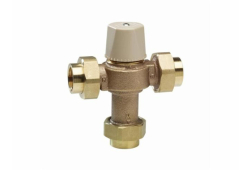 1/2" Copper Thermostatic Mixing Valve, Lead-Free, Union CPVC