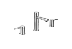 Moen T6193, Two-Handle Widespread High Arc Bathroom Faucet, 8" - 16" Center, Chrome, 1.5 gpm, Align Collection