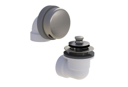 Bath Waste Half Kit with Brushed Nickel Lift and Turn Stopper