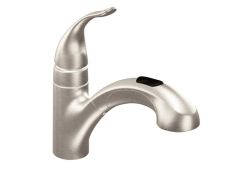 Moen 67315SRS, One-Handle Low Arc Pullout Kitchen Faucet, 9-1/2" Spout Reach, Spot Resist Stainless, 1.5 gpm, Integra Collection