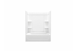 60" x 30" Vikrell Bath/Shower, Right Hand Drain, White