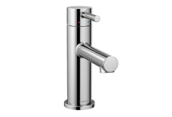 Moen 6190, Single-Handle Centerset Bathroom Faucet with Metal Pop-Up Drain, 4" Center, Chrome, 1.5 gpm, Voss Collection