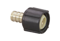 3/8" x 1/2" PEX Brass Lav Adapter with Plastic Nut, Lead-Free, Crimp x Nut (Installation by Non-Professional may void Viega's LLC limited warranty)