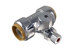 3/4" x 3/4" x 1/4" Sharkbite Push Fitting Tee, 1/4 Turn, Sharkbite x Sharkbite