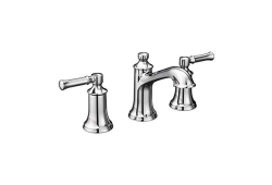 Moen T6805, Two-Handle Widespread High Arc Bathroom Faucet, 8" - 16" Center, Chrome, 1.5 gpm, Dartmoor Collection