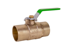 1" Brass Ball Valve Full Port, Lead-Free, Copper x Copper