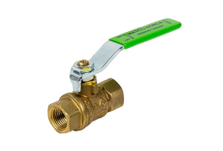 1-1/4" Brass Ball Valve, Full Port, Lead-Free, Iron Pipe x Iron Pipe