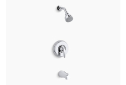 Kohler KPS15601-4S-CP, Single-Handle Bath and Shower Valve Trim Set, Chrome, 2.5 gpm, Coralais Collection