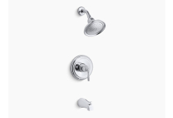 Kohler KTS395-4-CP, Single-Handle Bath and Shower Valve Trim, Chrome, 2.5 gpm, Devonshire Collection