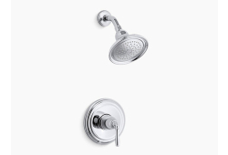Pressure-Balancing Shower Faucet Trim with Lever Handle, Chrome Plated