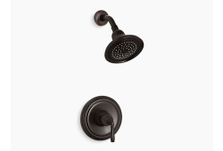 Kohler KTS396-4-2BZ, Single-Handle Shower Valve Trim Set, Oil-Rubbed Bronze, 2.5 gpm, Devonshire Collection