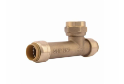 1/2" Sharkbite Push Fitting Center Slip Tee, Lead-Free, Sharkbite x Female