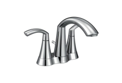 4" Centerset 2-Handle High-Arc Bathroom Faucet with Pop-Up Assembly in Chrome