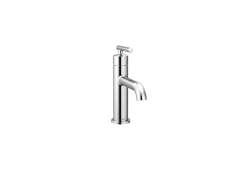 Bathroom Sink Faucet, One-Handle Single Hole Modern, Optional Deckplate, 1.2 GPM, Chrome