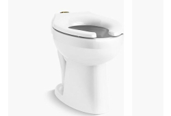 Kohler K96057-0, Ultra ADA-Height Flushometer Bowl with Top Spud, White, Elongated, 1.28 gpf, Highcliff Series