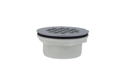 2" No Caulk Shower Stall Drain with Stainless Steel Strainer and Gasket