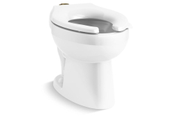 Kohler K96053-0, Flushometer Bowl with Top Spud, White, Elongated, 1.1/1.6 gpf, Wellcomme Ultra Series