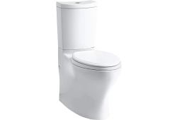 Two- Piece Elongated Toilet with Skirted Persuade Dual-Flush