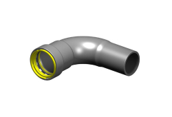 1-1/2" Carbon Steel 90 Degree Gas Press Street Elbow, 407 2G, Fitting x Press