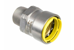 3/4" Carbon Steel Gas Press Adapter, 404 G, Press x Male
